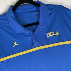Jordan Air UCLA Bruins Polo Shirt Large Dri Fit On Field Lightweight NCAA
